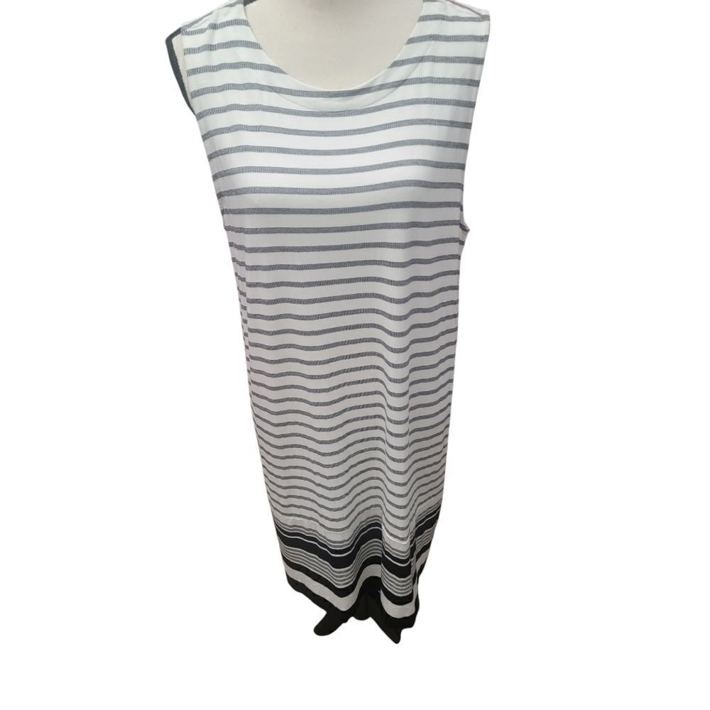J. Jill Wearever Collection Sleeveless Dress with Contrasting Stripes. Size XLP.